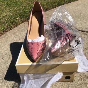 Michael Kors snakeskin pumps
